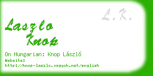 laszlo knop business card